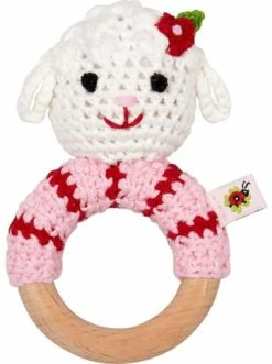 Auslauf 😉 Spielzeug Die Spiegelburg Häkel-Ringrassel Lämmchen - BabyGlück Günstig Kaufen 😍