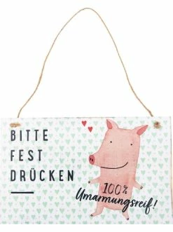 Beste Bewertungen von 🎁 Büro-, Schulbedarf & Kreativbedarf Die Spiegelburg Holzschild "Bitte Fest Drücken - 100% Umarmungsreif!" Günstig Kaufen ✔️