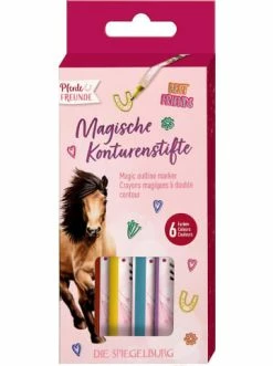 Neu ⭐ Büro-, Schulbedarf & Kreativbedarf Die Spiegelburg Magische Konturenstifte Pferdefreunde, 6 Farben Günstig Kaufen ✨