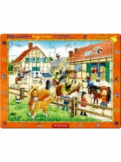 Bestpreis 👏 Spielzeug Die Spiegelburg Rahmenpuzzle - Auf Dem Ponyhof (25 Teile) Günstig Kaufen 😍