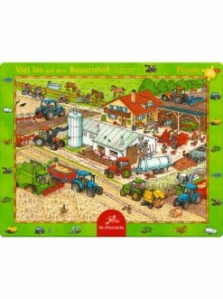 Billig ⌛ Spielzeug Die Spiegelburg Rahmenpuzzle Viel Los Auf Dem Bauernhof (25 Teile) Günstig Kaufen 😀